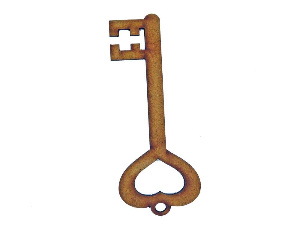 Key MDF Laser Cut Craft Blanks in Various Sizes
