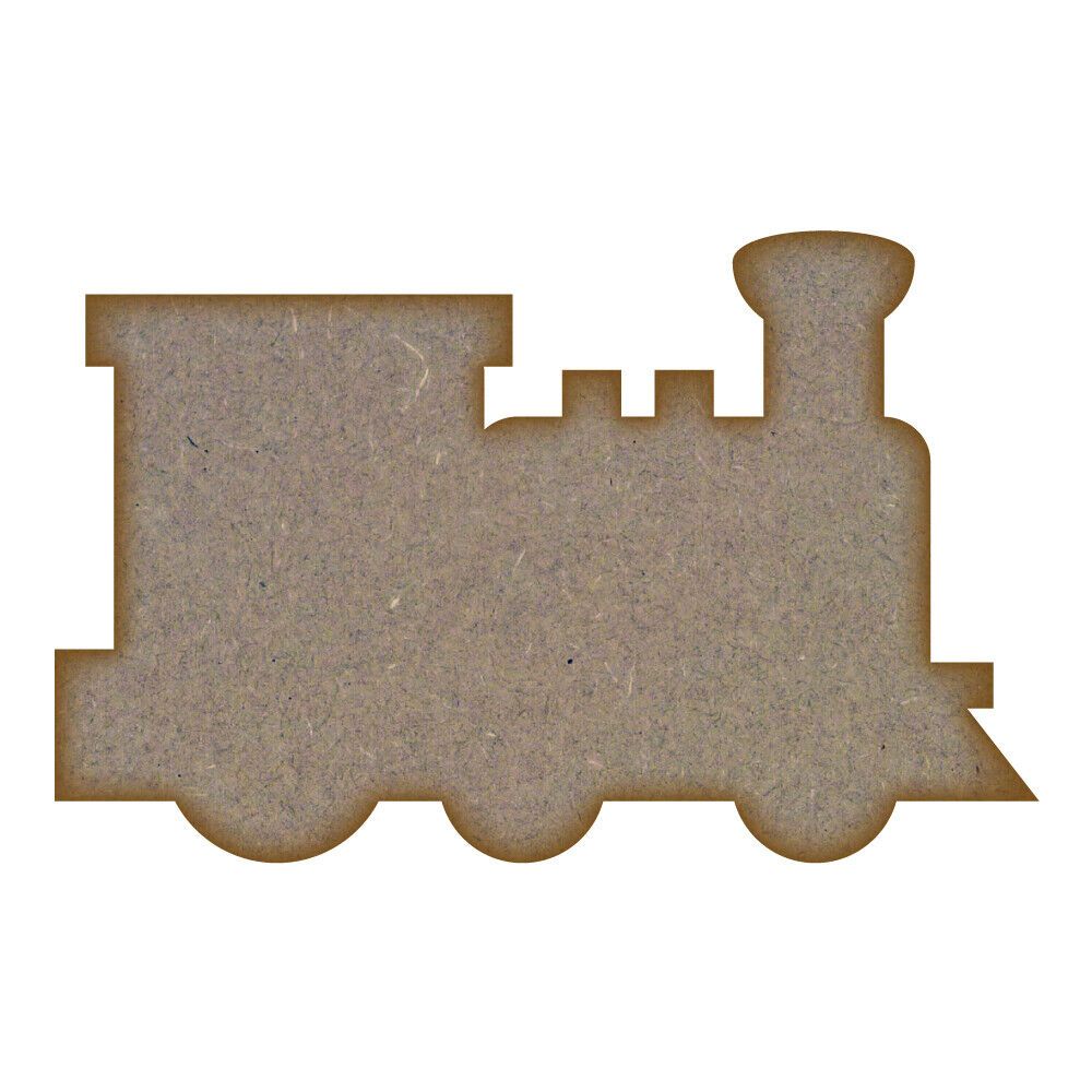 Train MDF Laser Cut Craft Blanks in Various Sizes
