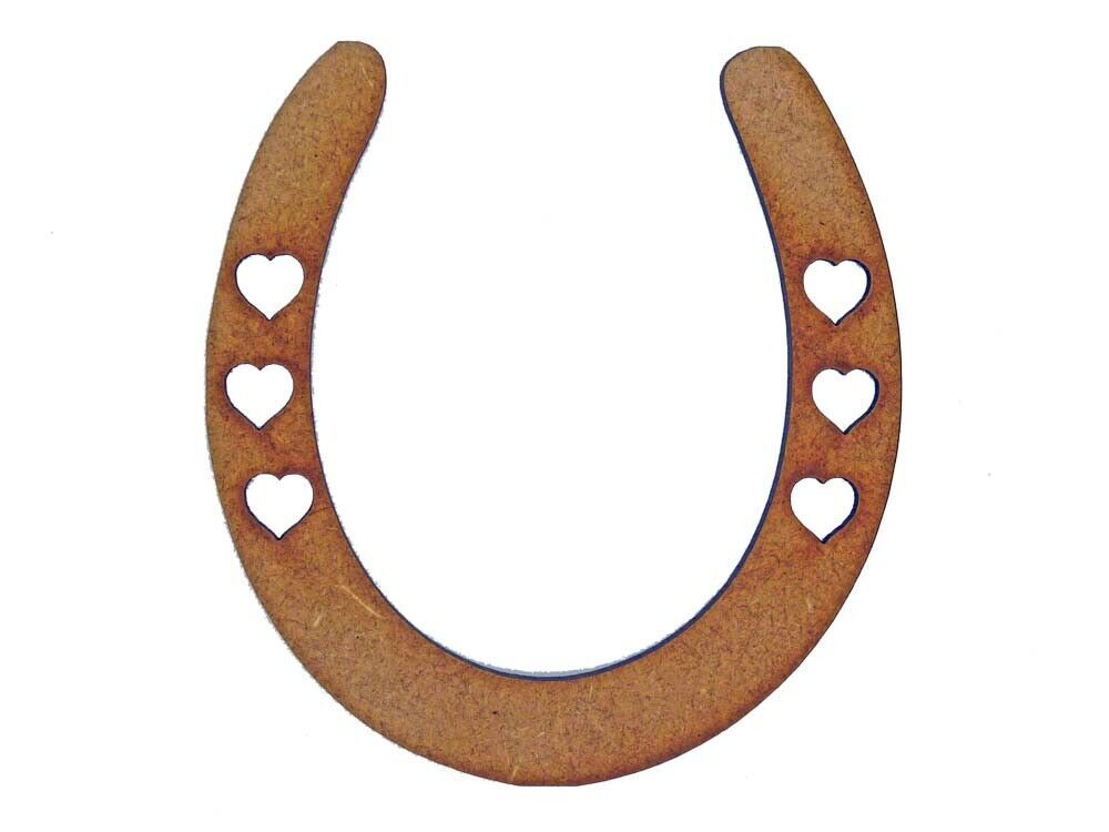 Horse Shoe MDF Laser Cut Craft Blanks in Various Sizes