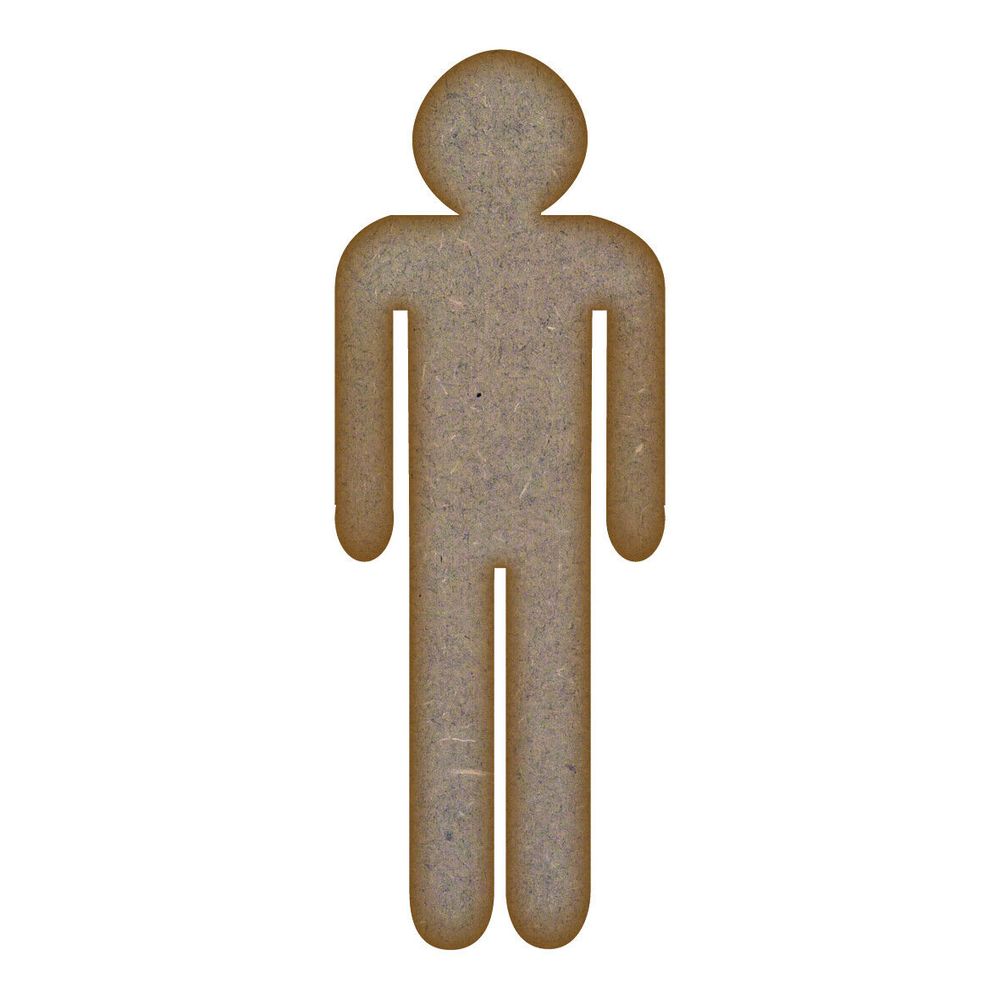 Male MDF Laser Cut Craft Blanks in Various Sizes