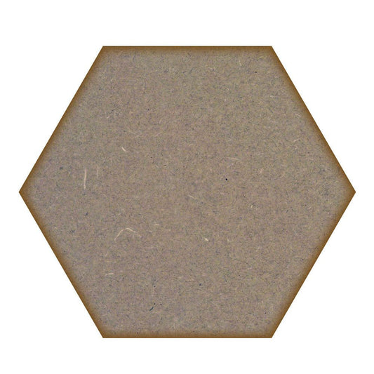 Hexagon MDF Laser Cut Craft Blanks in Various Sizes