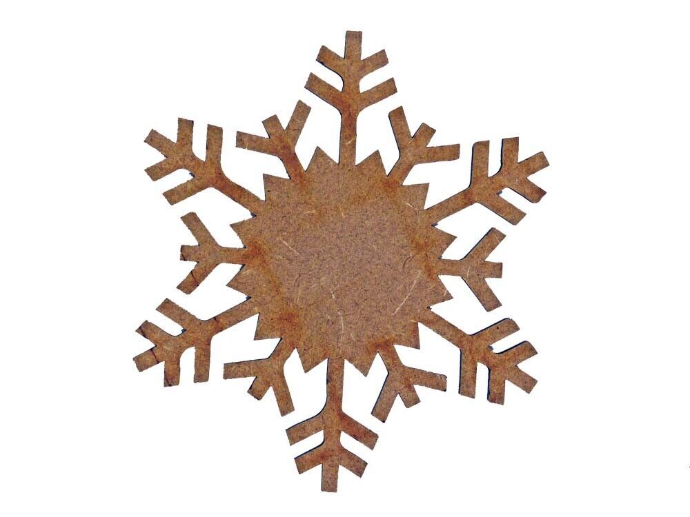 Snowflake MDF Laser Cut Craft Blanks in Various Sizes
