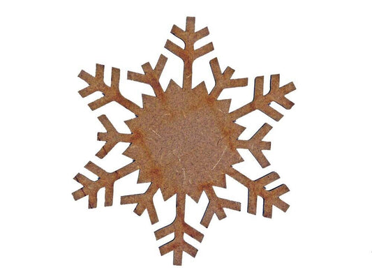 Snowflake MDF Laser Cut Craft Blanks in Various Sizes