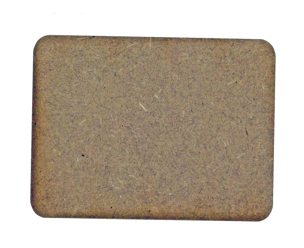 Rounded Corner Rectangle MDF Laser Cut Craft Blanks in Various Sizes