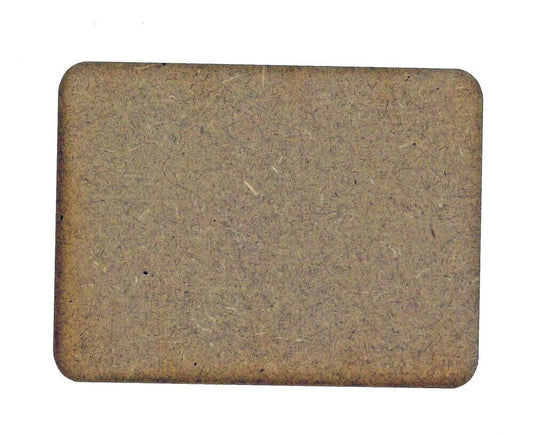 Rounded Corner Rectangle MDF Laser Cut Craft Blanks in Various Sizes