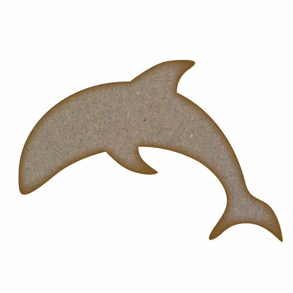 Dolphin MDF Laser Cut Craft Blanks in Various Sizes