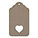 Tag Cut Out Heart MDF Laser Cut Craft Blanks in Various Sizes (53mm x 90mm)