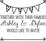 Personalised Wedding Stamp - Bunting Invite