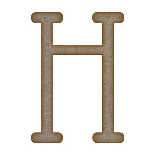 Letter H MDF Laser Cut Craft Blanks in Various Sizes (mm x 90mm)