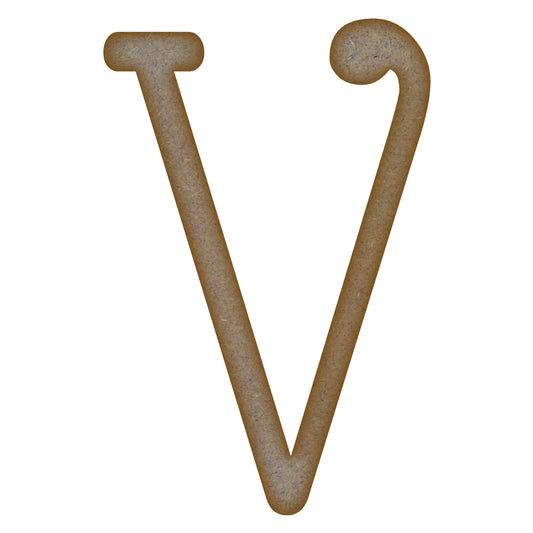 Letter V MDF Laser Cut Craft Blanks in Various Sizes (mm x 90mm)