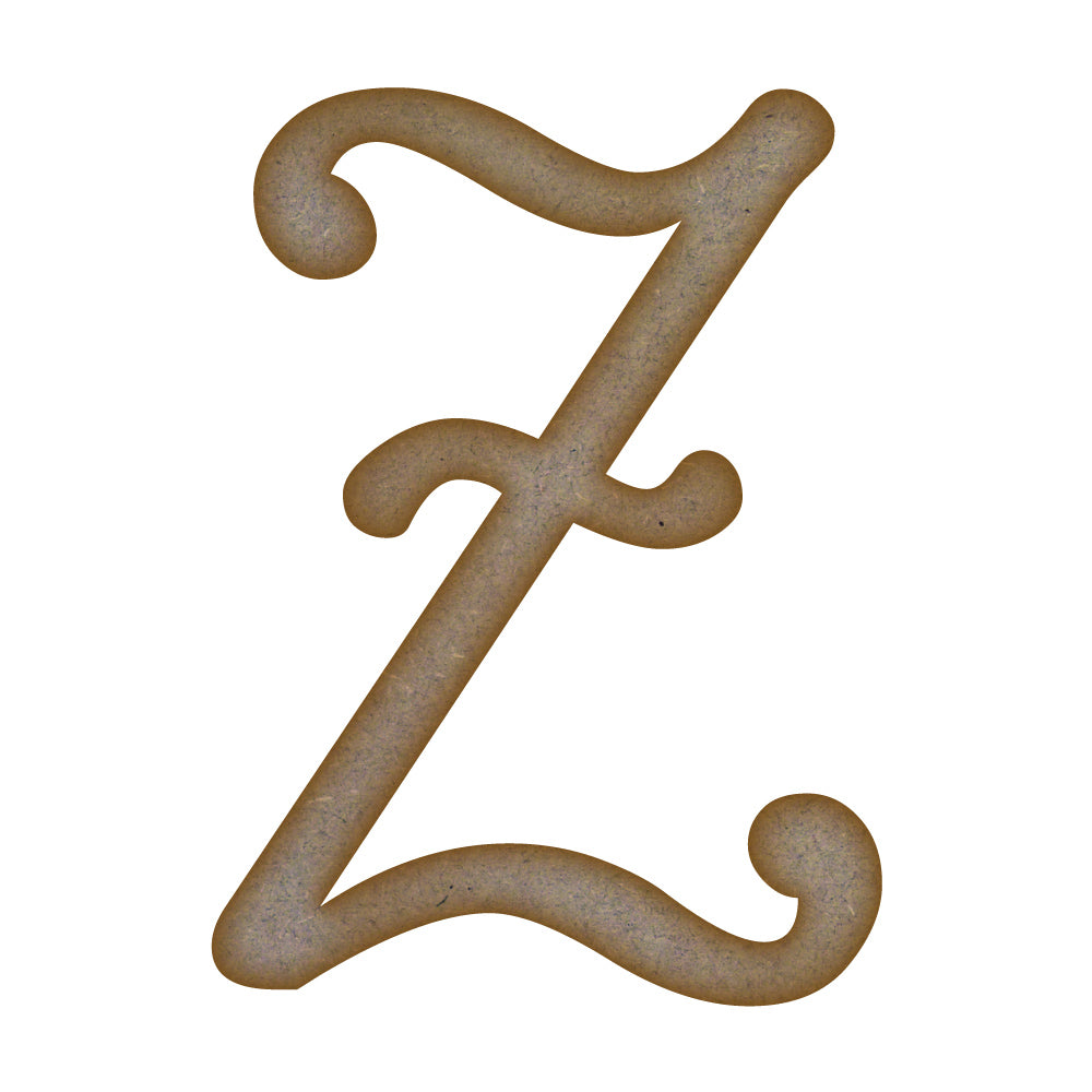 Letter Z MDF Laser Cut Craft Blanks in Various Sizes (mm x 90mm)