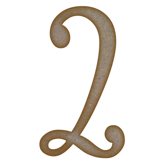 Number 2 MDF Laser Cut Craft Blanks in Various Sizes (mm x 90mm)