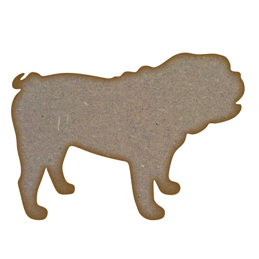Bull Dog MDF Laser Cut Craft Blanks in Various Sizes