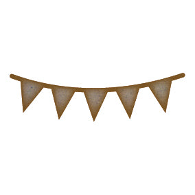 Bunting String MDF Laser Cut Craft Blanks in Various Sizes