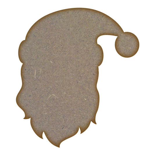 Father Christmas Head MDF Laser Cut Craft Blanks in Various Sizes