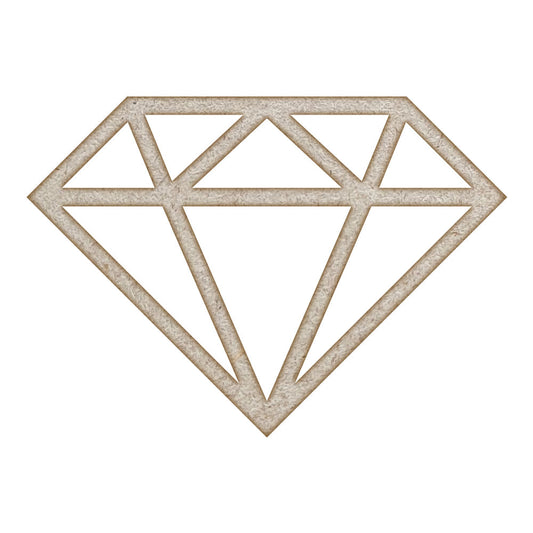 Gemstone (Design 1) MDF Laser Cut Craft Blanks in Various Sizes