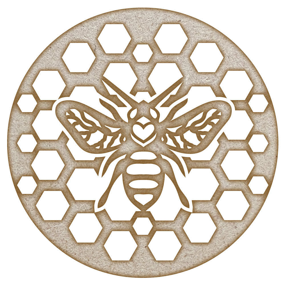 Honey Bee MDF Laser Cut Craft Blanks in Various Sizes