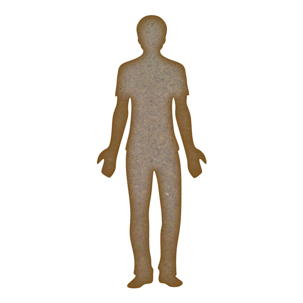Man 2 MDF Laser Cut Craft Blanks in Various Sizes