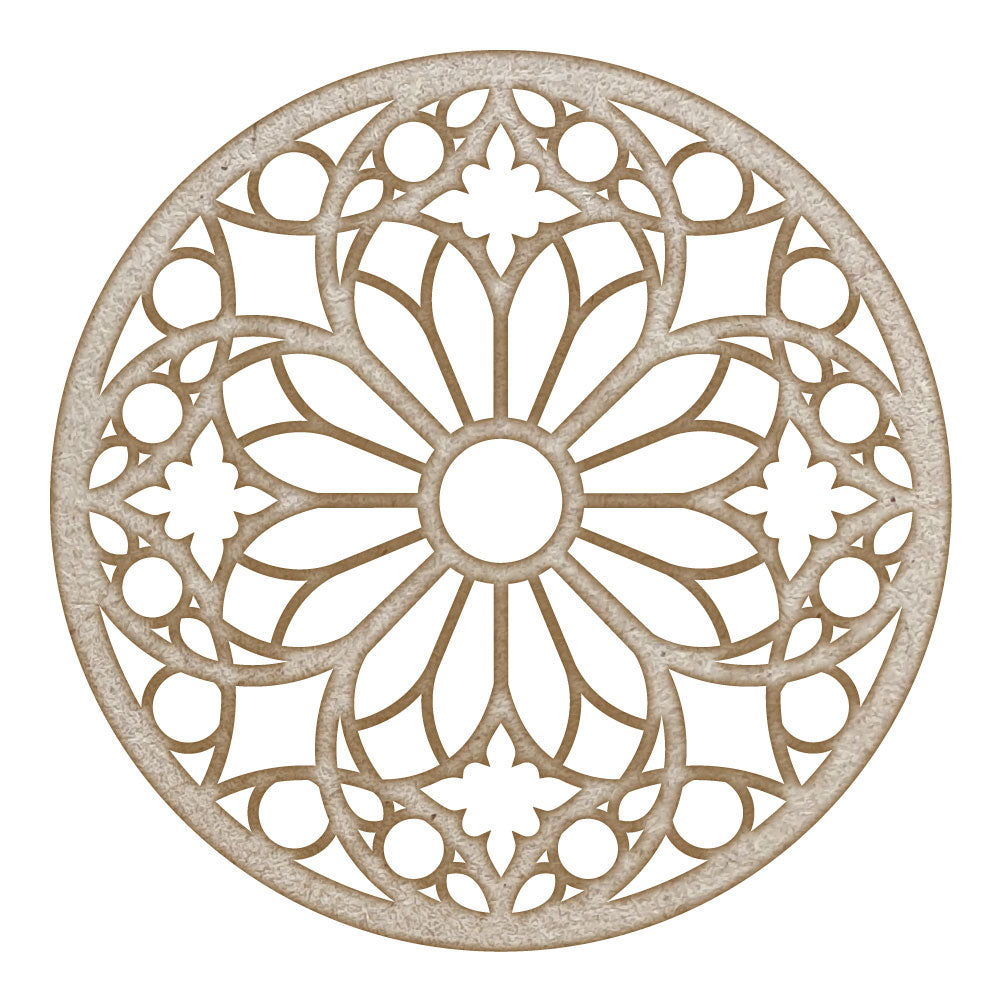 Stained Glass Window (Design 2) MDF Laser Cut Craft Blanks in Various Sizes