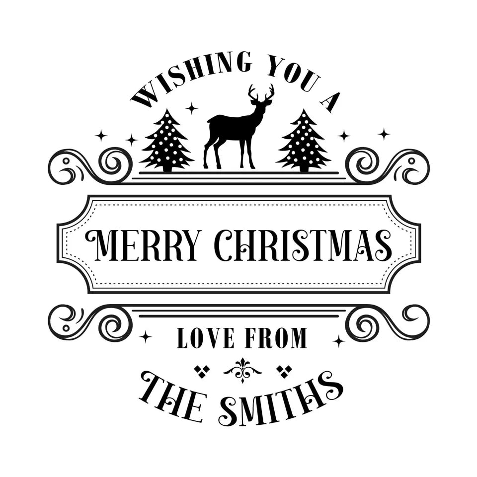 Personalised Laser Rubber Stamps - Christmas: Christmas Sign